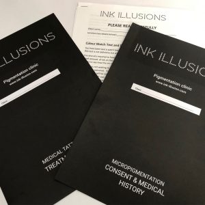 Printed manual for online students completing Collagen Induction Therapy Training Ink Illusions