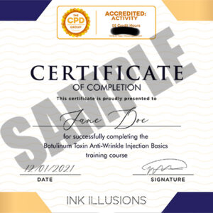 Anti-wrinkle injections classroom training days upgrade Ink Illusions