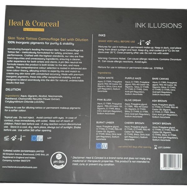 Heal & Conceal Scar & Stretch Mark Camouflage Tattoo Ink Full Set - Image 10