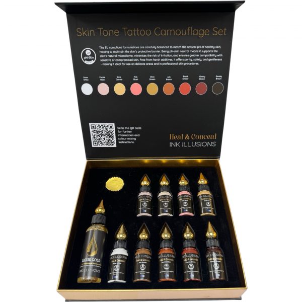 Heal & Conceal stretch mark and scar camouflage ink pigment tattoo set