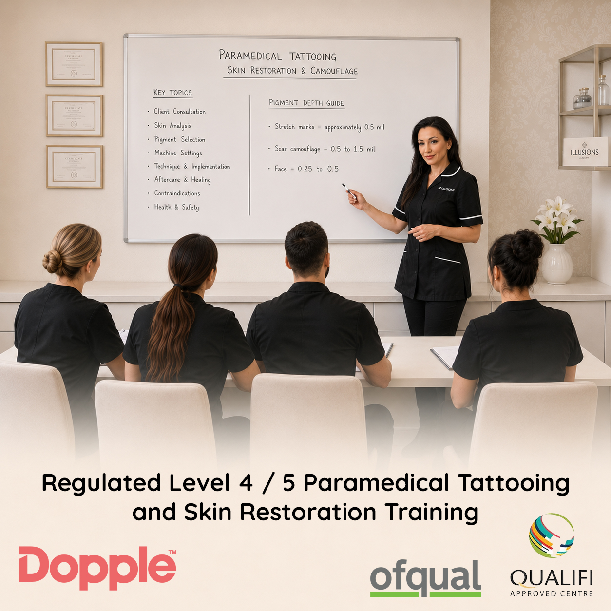Dopple Payment Application for Qualifi Level 4 / 5 Paramedical Tattoo Conversion Course